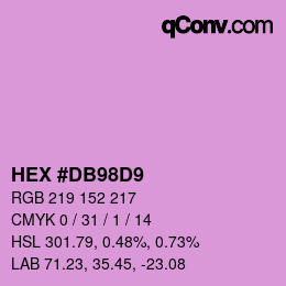 Color code: HEX #DB98D9 | qconv.com