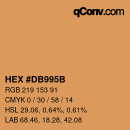 Color code: HEX #DB995B | qconv.com