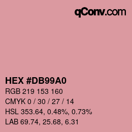 カラーコード: HEX #DB99A0 | qconv.com