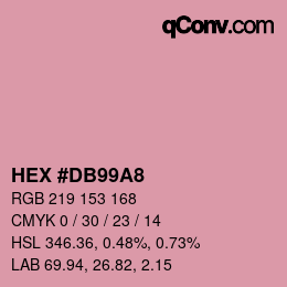 カラーコード: HEX #DB99A8 | qconv.com