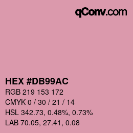 Color code: HEX #DB99AC | qconv.com