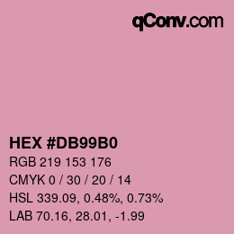 カラーコード: HEX #DB99B0 | qconv.com
