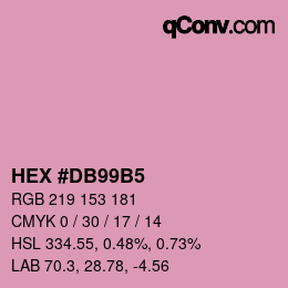 Color code: HEX #DB99B5 | qconv.com