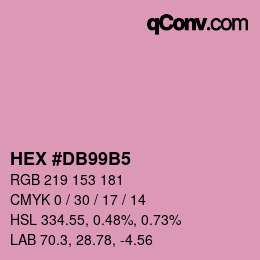 カラーコード: HEX #DB99B5 | qconv.com
