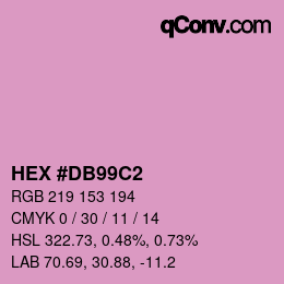 颜色代码: HEX #DB99C2 | qconv.com