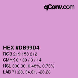 Color code: HEX #DB99D4 | qconv.com