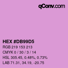 Color code: HEX #DB99D5 | qconv.com