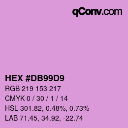 カラーコード: HEX #DB99D9 | qconv.com
