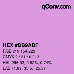 カラーコード: HEX #DB9ADF | qconv.com