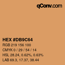 Color code: HEX #DB9C64 | qconv.com