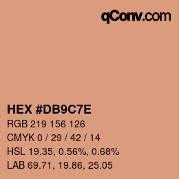 Farbcode: HEX #DB9C7E | qconv.com