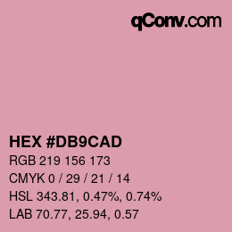 颜色代码: HEX #DB9CAD | qconv.com