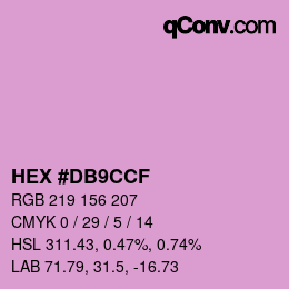 Color code: HEX #DB9CCF | qconv.com