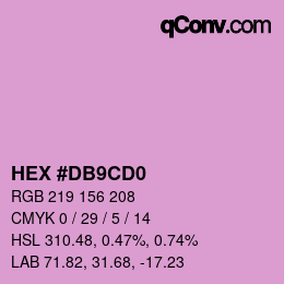 颜色代码: HEX #DB9CD0 | qconv.com