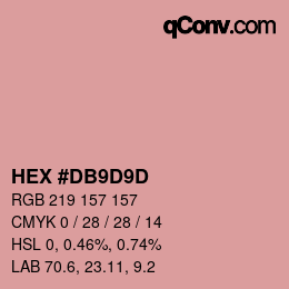 Color code: HEX #DB9D9D | qconv.com