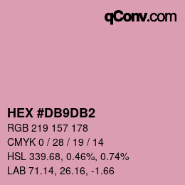 Color code: HEX #DB9DB2 | qconv.com