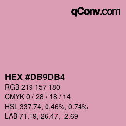 カラーコード: HEX #DB9DB4 | qconv.com