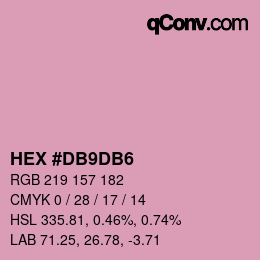 Color code: HEX #DB9DB6 | qconv.com