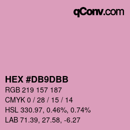 カラーコード: HEX #DB9DBB | qconv.com