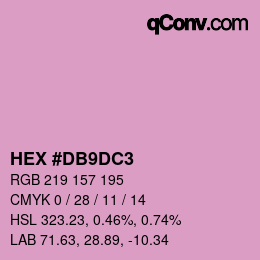 カラーコード: HEX #DB9DC3 | qconv.com