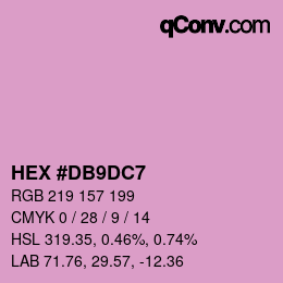 カラーコード: HEX #DB9DC7 | qconv.com