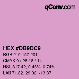 カラーコード: HEX #DB9DC9 | qconv.com