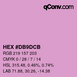 カラーコード: HEX #DB9DCB | qconv.com