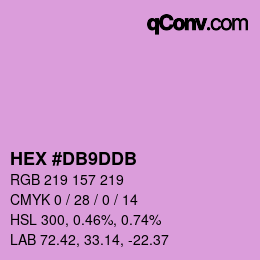 カラーコード: HEX #DB9DDB | qconv.com