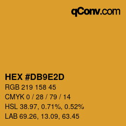 Color code: HEX #DB9E2D | qconv.com