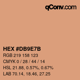 カラーコード: HEX #DB9E7B | qconv.com