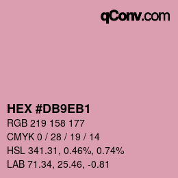 Color code: HEX #DB9EB1 | qconv.com