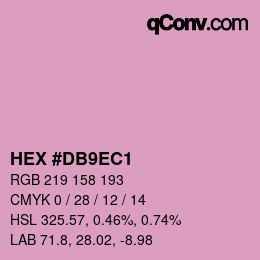 カラーコード: HEX #DB9EC1 | qconv.com
