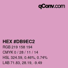 カラーコード: HEX #DB9EC2 | qconv.com