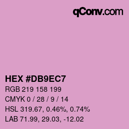カラーコード: HEX #DB9EC7 | qconv.com