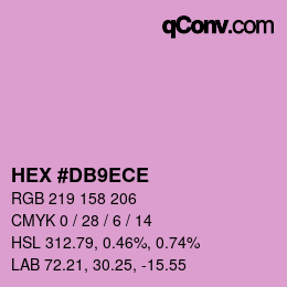 Color code: HEX #DB9ECE | qconv.com