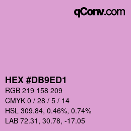 カラーコード: HEX #DB9ED1 | qconv.com