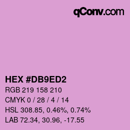 カラーコード: HEX #DB9ED2 | qconv.com