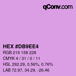 カラーコード: HEX #DB9EE4 | qconv.com