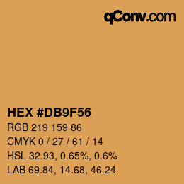 Color code: HEX #DB9F56 | qconv.com