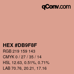 Color code: HEX #DB9F8F | qconv.com