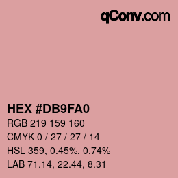 カラーコード: HEX #DB9FA0 | qconv.com