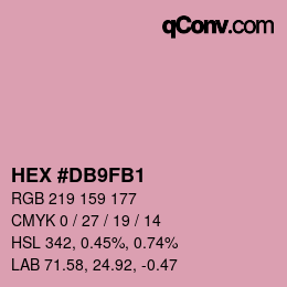 Color code: HEX #DB9FB1 | qconv.com