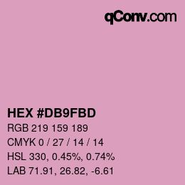 Color code: HEX #DB9FBD | qconv.com