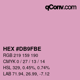 Color code: HEX #DB9FBE | qconv.com
