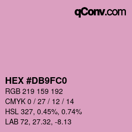 カラーコード: HEX #DB9FC0 | qconv.com
