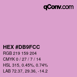 颜色代码: HEX #DB9FCC | qconv.com