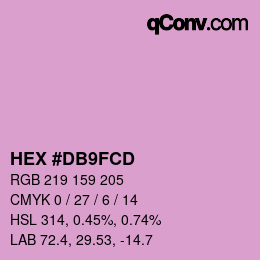 颜色代码: HEX #DB9FCD | qconv.com