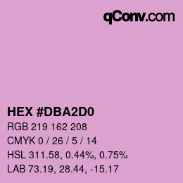 Color code: HEX #DBA2D0 | qconv.com
