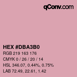 カラーコード: HEX #DBA3B0 | qconv.com