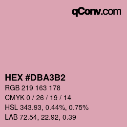 カラーコード: HEX #DBA3B2 | qconv.com